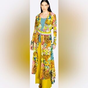 Petit Pois‎ Tiger Print Sheer Duster – Boho Resort Beach Coverup Glam